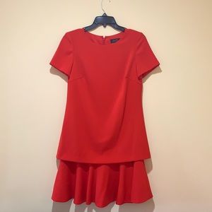Tahari Red Peplum Dress
